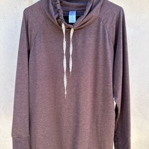 Cozy Funnel Neck Pullover in Mauve